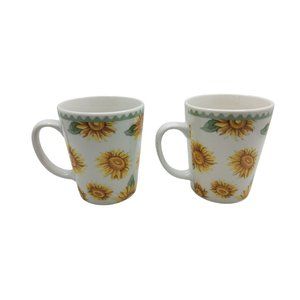 vintage american atilier home stoneware tournesol s385 coffee/tea cups